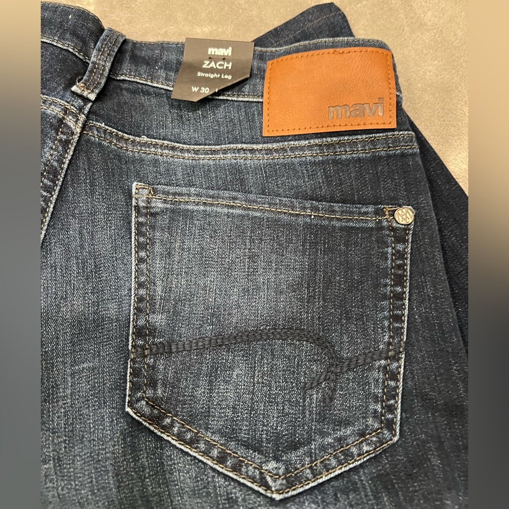 Mavi Zach Straight Leg Faded Blue Jeans
